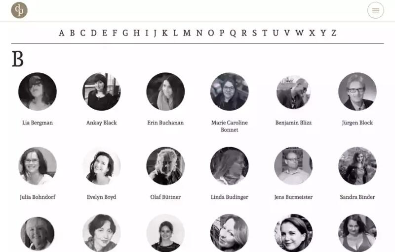 Übersichtsseite mit den Autor:innen von dp DIGITAL PUBLISHERS inklusive Porträts und Namen.