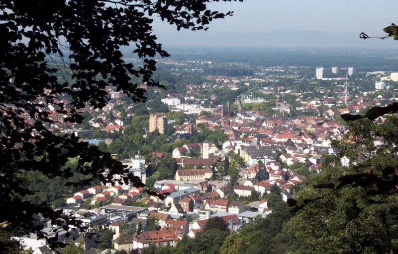 Luftaufnahme der Stadt Lahr/Schwarzwald